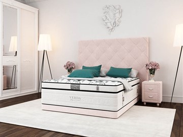 Двуспальная кровать Style Compact/Basement 180х200, Флок (Велсофт Винтажный розовый) в Нижнем Новгороде
