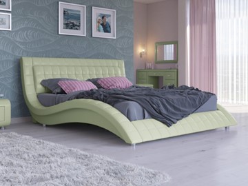 Спальная кровать Атлантико 160x200, Экокожа (Зеленое яблоко) в Нижнем Новгороде