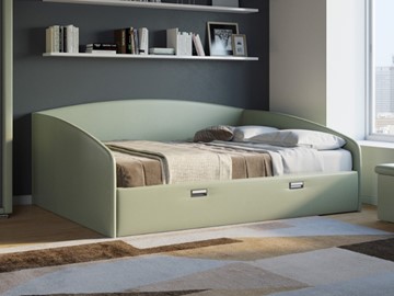 Двуспальная кровать Bono 160х200, Экокожа (Зеленое яблоко) в Нижнем Новгороде - предосмотр