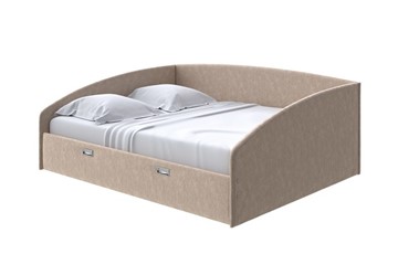 Спальная кровать Bono 160х200, Флок (Бентлей Какао) в Нижнем Новгороде