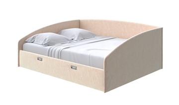 Двуспальная кровать Bono 160х200, Флок (Бентлей Песок) в Нижнем Новгороде