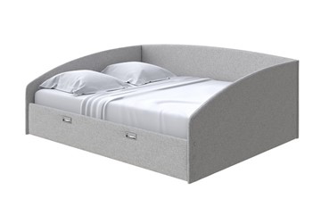 Кровать в спальню Bono 160х200, Искусственная шерсть (Лама Светло-серый) в Нижнем Новгороде