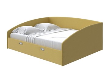 Спальная кровать Bono 160х200, Рогожка (Firmino Канареечный) в Нижнем Новгороде