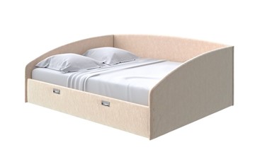 Кровать в спальню Bono 180х200, Флок (Бентлей Песок) в Нижнем Новгороде