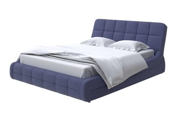 Спальная кровать Corso-6 200х200, Рогожка (Firmino Полуночный синий) в Нижнем Новгороде - предосмотр