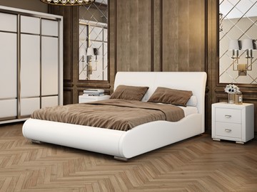 Кровать спальная Corso-8 Lite 160х200, Экокожа (Белый) в Нижнем Новгороде