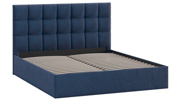 Двуспальная кровать Эмбер тип 1 (Микровелюр Wellmart Blue) в Нижнем Новгороде - предосмотр 1