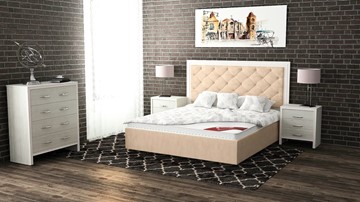 Спальная кровать Манхэттен 180х200 (с основанием), с высотой спинки - 140 см в Нижнем Новгороде - предосмотр 5