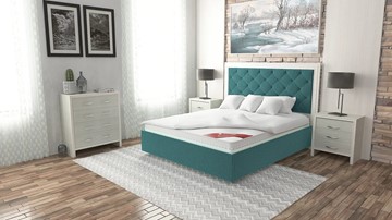 Спальная кровать Манхэттен 180х200 (с основанием), с высотой спинки - 140 см в Нижнем Новгороде - предосмотр 6