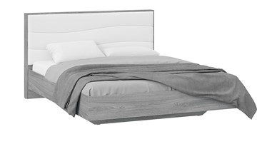 Кровать спальная Миранда тип 1 (Дуб Гамильтон/Белый глянец) в Нижнем Новгороде - предосмотр