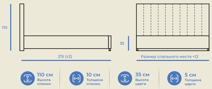 Кровать в спальню Палермо 160х200 с подъемным механизмом в Нижнем Новгороде - изображение 10