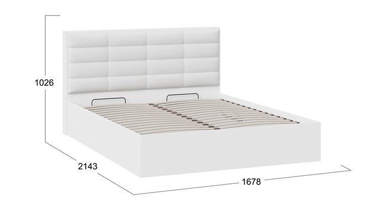 Кровать двуспальная с подъемным механизмом Агата тип 1 (Белый) в Нижнем Новгороде - изображение 3
