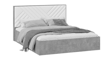 Кровать в спальню с подъемным механизмом Хилтон Тип 1 без заглушины (Ателье светлый/Белый) в Нижнем Новгороде - предосмотр
