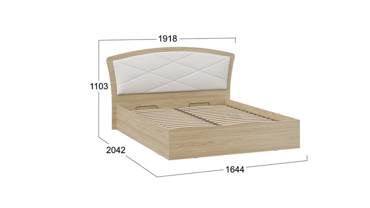 Кровать спальная с подъемным механизмом Сэнди Тип 1 без заглушины (Вяз благородный/Белый) в Нижнем Новгороде - изображение 4