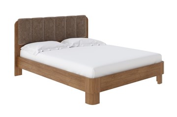 Двуспальная кровать Wood Home 2 200х200, Флок (Антик (сосна) с брашированием/Бентлей Какао) в Нижнем Новгороде