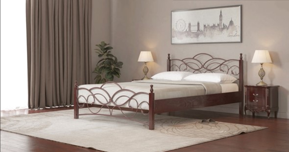 Кровать 2-спальная Марго 160*195 с основанием в Нижнем Новгороде - изображение