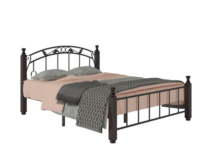 Кровать 2-спальная Гарда 5, 160х200, черная в Нижнем Новгороде - изображение 1