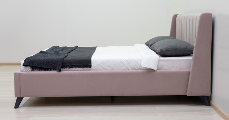 Кровать с механизмом двуспальная Мелисса 160,арт. Тори 45 велюр (ява) + кроватное дно в Нижнем Новгороде - изображение 3