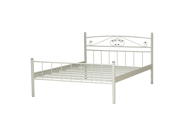 Кровать двухспальная 42.27-01 ЛАЦИО, металл белый в Нижнем Новгороде - изображение