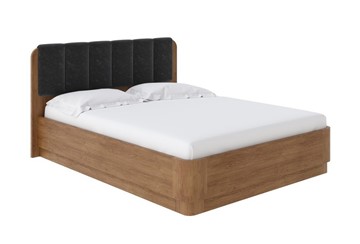 Двуспальная кровать с механизмом Wood Home 2 160х200, Рогожка (Антик (сосна) с брашированием/Бентлей Серый космос) в Нижнем Новгороде