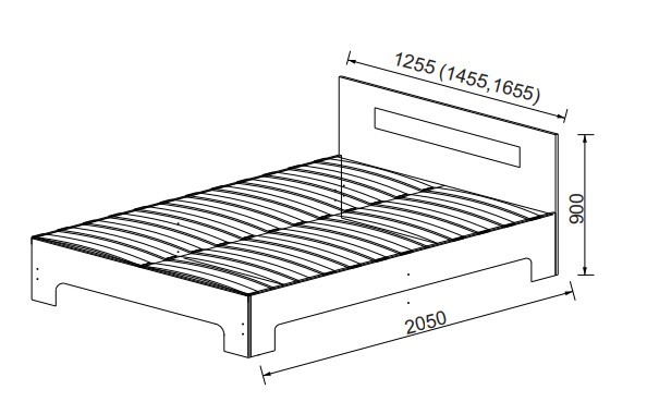 Полутороспальная кровать Некст, 1200х2000 с металлическим ортопедическим осн., на ножках, цвет дуб сонома/белый в Нижнем Новгороде - изображение 1