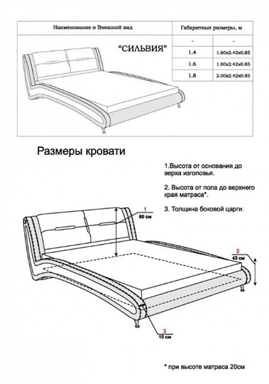 Кровать Сильвия 1600х2000 в Нижнем Новгороде - изображение 13