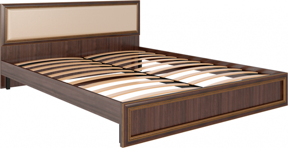 Кровать 2-спальная Беатрис М10 с мягким изголовьем (Орех Гепланкт) в Нижнем Новгороде - изображение
