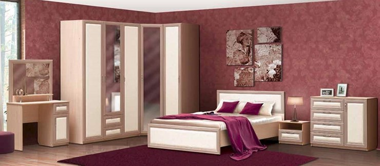 Модульная спальня Камелия, шимо светлый/белый кожзам в Нижнем Новгороде - изображение