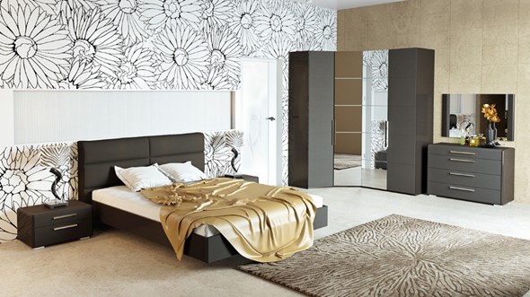 Модульная спальня Наоми №1, цвет Фон серый, Джут в Нижнем Новгороде - изображение