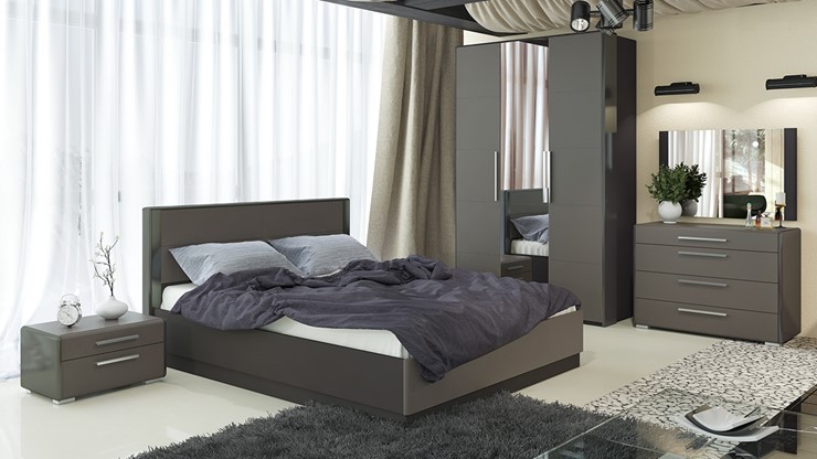 Модульная спальня Наоми №1, цвет Фон серый, Джут в Нижнем Новгороде - изображение 6