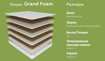 Беспружинный матрас Grand Foam 19 в Нижнем Новгороде - предосмотр 4