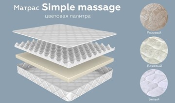 Беспружинный матрас Simple massage 18 в Нижнем Новгороде - предосмотр 1