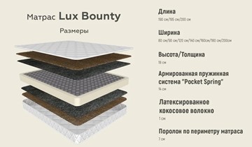 Матрас Lux Cocos Bounty 18 в Нижнем Новгороде - предосмотр 2