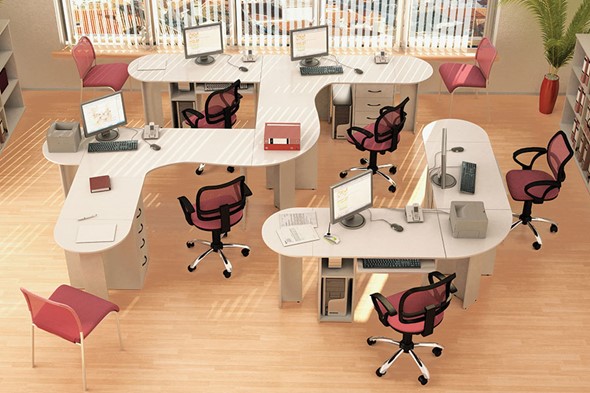 Комплект офисной мебели Классик для 5 сотрудников в Нижнем Новгороде - изображение
