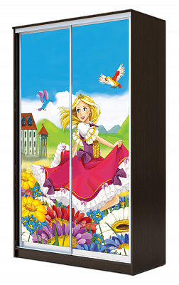 Шкаф-купе детский ХИТ 24-4-17-77-11, Принцесса, венге в Нижнем Новгороде - изображение