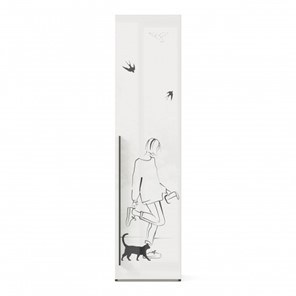 1-створчатый шкаф Джоли Тип 1 ЛД 535.010, Серый шелк в Нижнем Новгороде - предосмотр 1