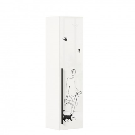 1-створчатый шкаф Джоли Тип 1 ЛД 535.010, Серый шелк в Нижнем Новгороде - изображение