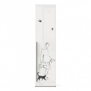 1-створчатый шкаф Джоли Тип 2 ЛД 535.020, Серый шелк в Нижнем Новгороде - предосмотр 1
