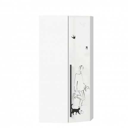 Угловой шкаф Джоли 45 ЛД 535.030, Серый шелк в Нижнем Новгороде - изображение