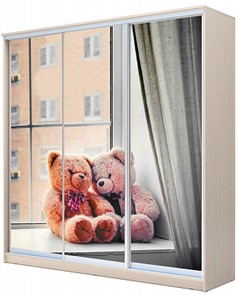 Шкаф детский  Хит-22-20-777-26, Мишки на окне Дуб млечный в Нижнем Новгороде - предосмотр