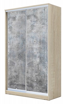 Шкаф 2-х дверный Хит-24-14-77-22, 2400х1362х620, Бетон Дуб сонома в Нижнем Новгороде - изображение
