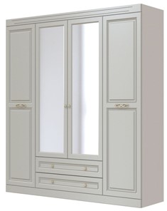 Шкаф четырехдверный в спальню Олимп ШР-4 (Фисташковый) 2 зеркала в Нижнем Новгороде