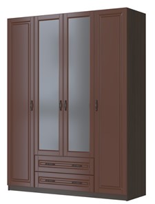 Четырехстворчатый шкаф Кантри, лак орех ШР-4, с 2мя зеркалами в Арзамасе