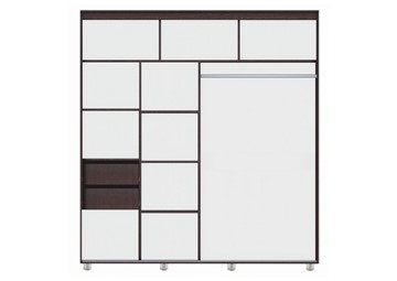 Шкаф 2-х дверный Комфорт №12 2.0 с фигурными зеркалами, Ясень анкор светлый в Нижнем Новгороде - предосмотр 1