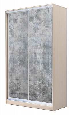Шкаф 2-х дверный Хит-22-4-15-77-22, 2200х1500х420, Бетон Дуб млечный в Нижнем Новгороде - изображение