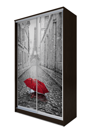 Шкаф 2-х дверный 2200х1362х420, Париж, зонтик ХИТ 22-4-14-77-02 Венге Аруба в Нижнем Новгороде - изображение