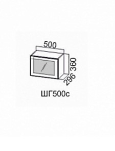 Шкаф навесной Грейвуд, ШГ500c/360, дуб кремовый матовый в Нижнем Новгороде - предосмотр