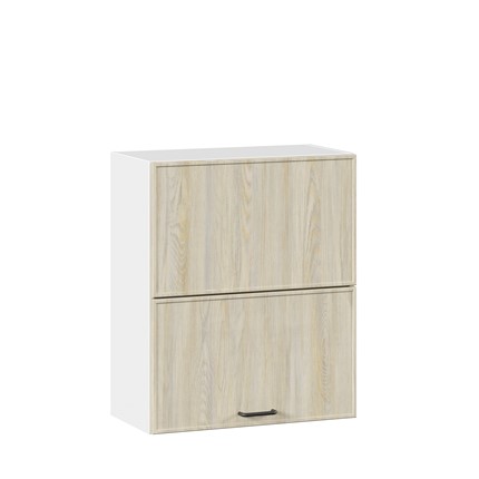 Кухонный горизонтальный шкаф 600 комбинированный Индиго ЛД 298.970.000.041, Белый/Дуб Мадейра топаз в Нижнем Новгороде - изображение