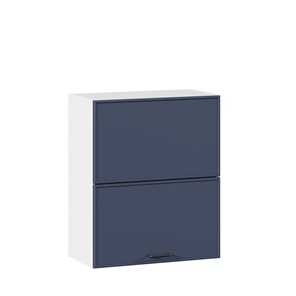 Навесной горизонтальный шкаф 600 комбинированный Индиго ЛД 298.970.000.125, Белый/Тёмно-синий в Нижнем Новгороде - предосмотр