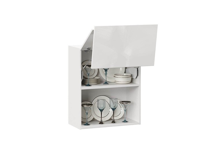 Кухонный горизонтальный шкаф 600 Шервуд, ЛД 281.970.000.173, белый/белый глянец в Нижнем Новгороде - изображение 1
